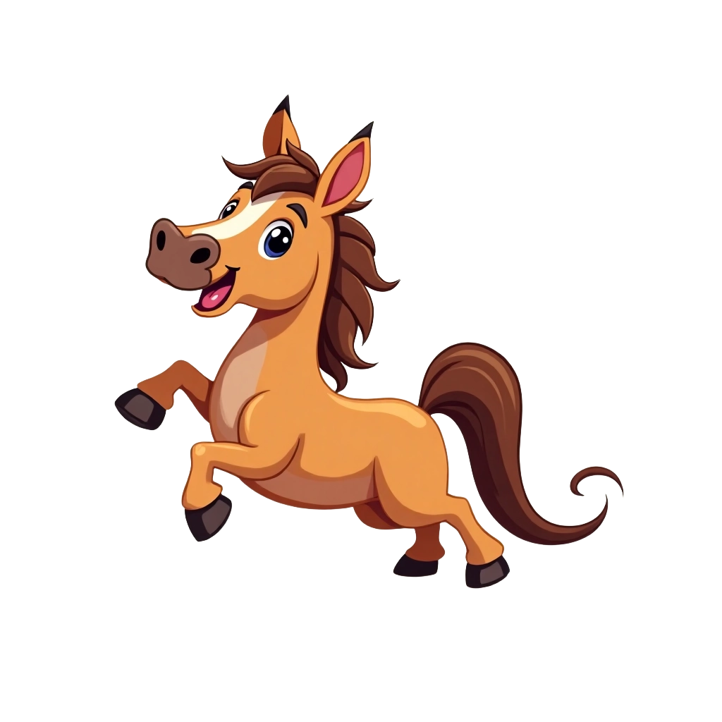 Happy Cartoon Horse